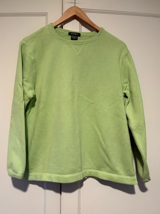 Eddie Bauer Sweaters - Eddie Bauer Green Crew Neck Cotton Sweater